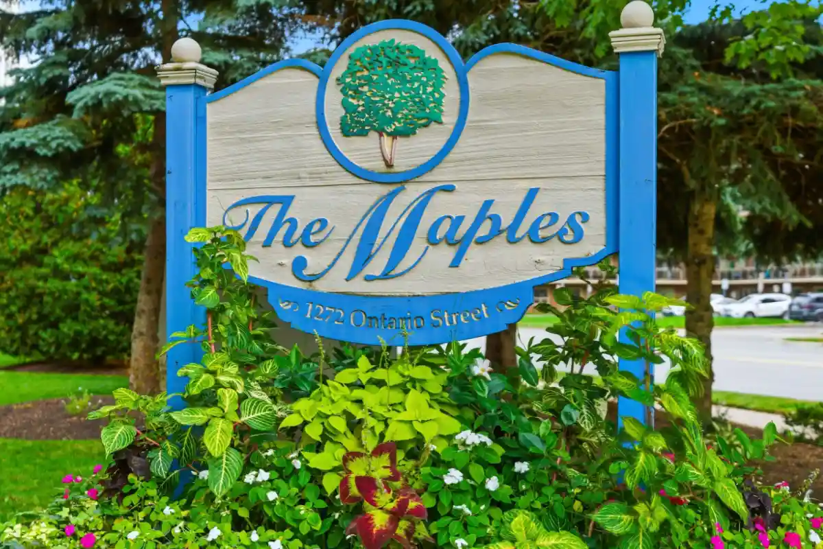 Front sign.