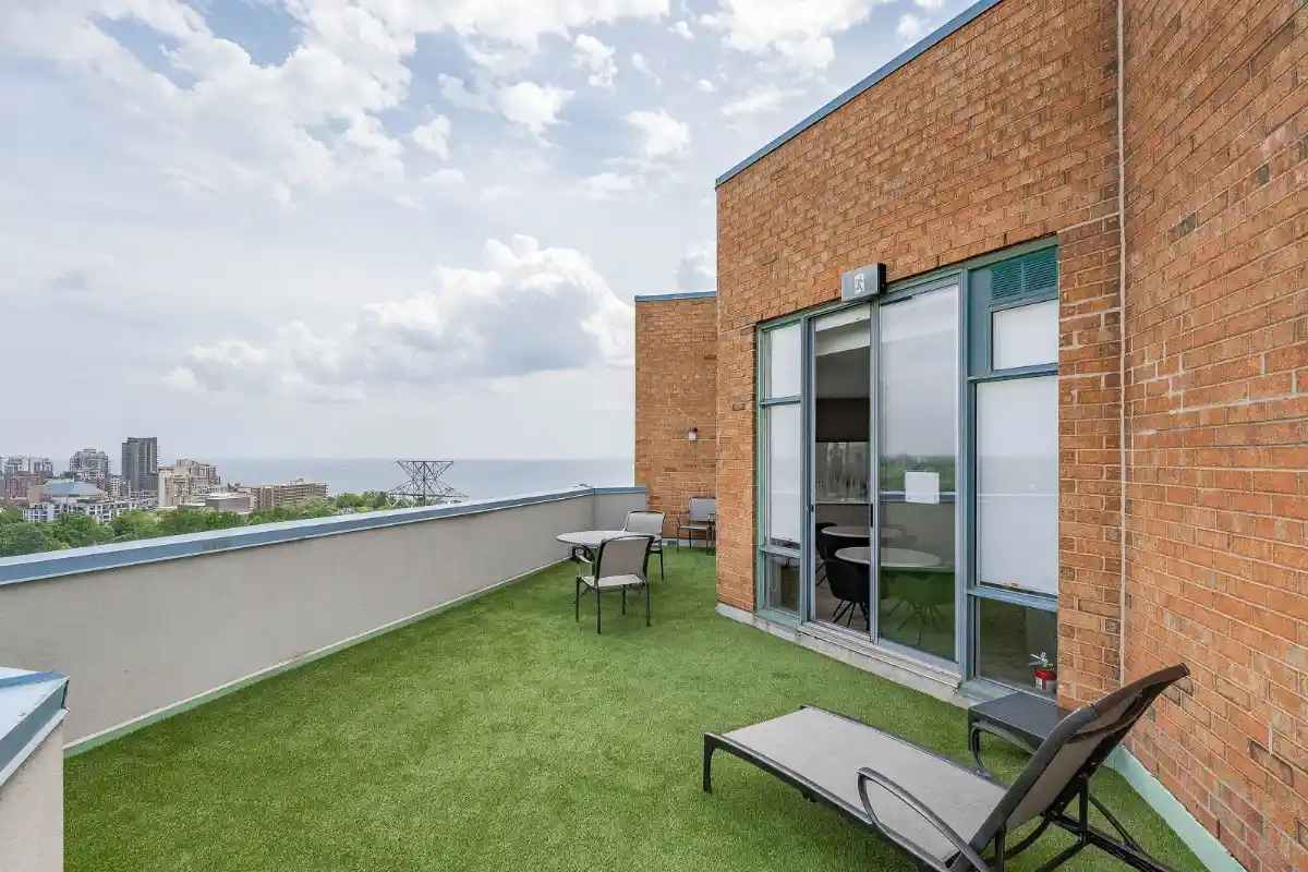 Rooftop patio.