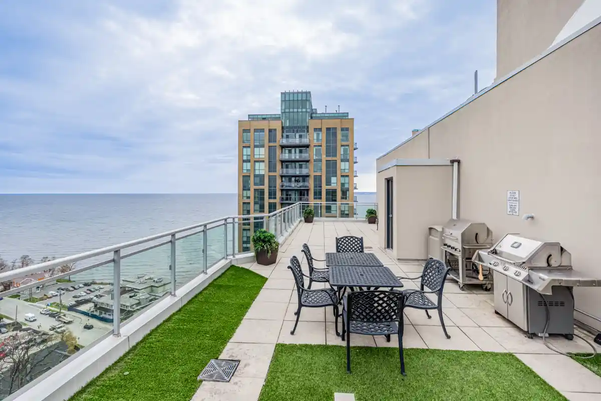 Rooftop terrace.