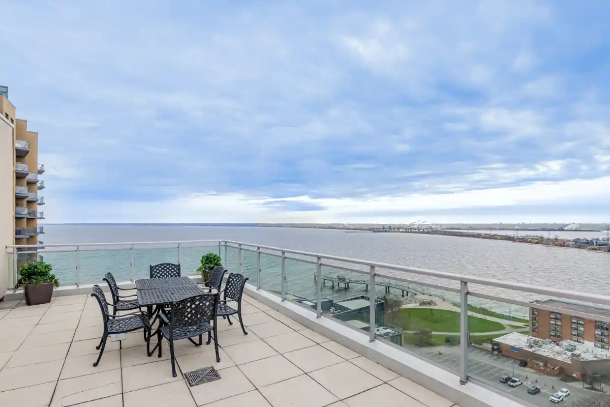 Rooftop patio.